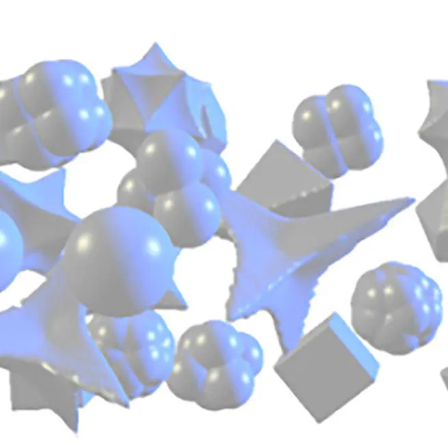 Volume-interacting level set discrete element method: The porosity and angle of repose of aspherical, angular, and concave particles